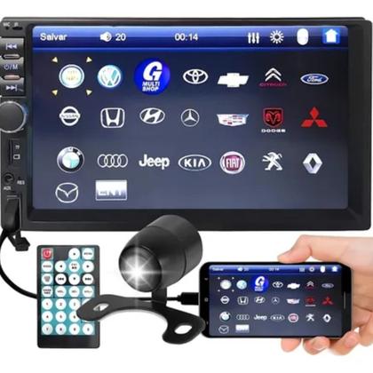 Imagem de Central Multimídia Mp5 2 Din Ios Android Auto Carplay Tela 7