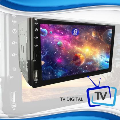 Imagem de Central Multimídia Mp5 2 Din Wifi Tv Digital Gps Android 10.0 Usb Bluetooth Tela 7 Polegadas