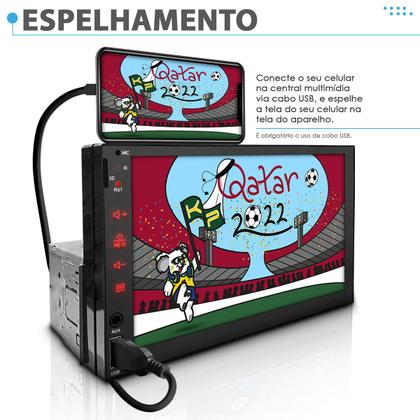Imagem de Central Multimidia Mp5 7 Polegadas Espelha Android/Ios Fiat