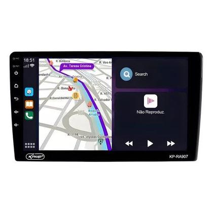 Imagem de Central Multimídia Mp5 9 Polegadas Carplay Android Auto Usb Cor Preto