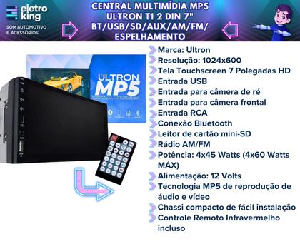 Imagem de Central Multimidia Mp5 C/ Camera Ré Dinamica + Mold. Gol G5