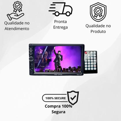 Imagem de Central Multimidia MP5 CarPlay Android Auto 2 Din 7 Polegadas Gol G3 2000 2001 2002 2003 2004 2005