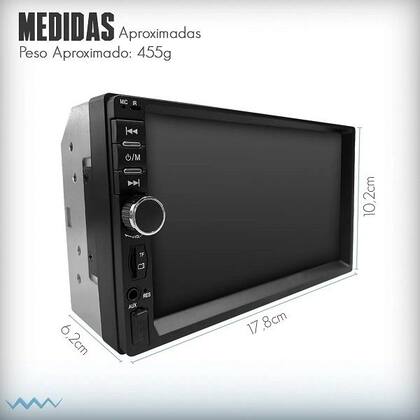 Imagem de Central Multimídia MP5 Com tela de 7 Polegadas 2din Bluetooth USB 7018b