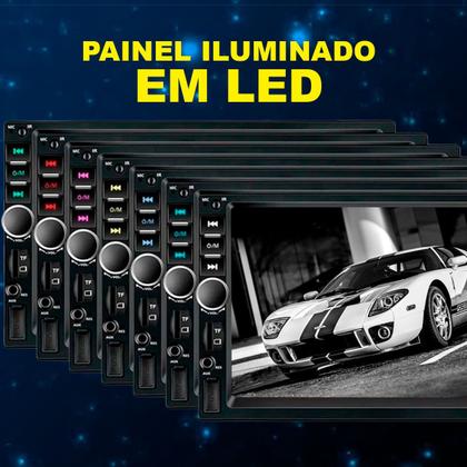 Imagem de Central Multimídia Mp5 Player Bluetooth Fm 7Pol 1 Din 2 Din