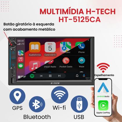 Imagem de Central multimidia mp5 tela 7 carplay android auto sem fio
