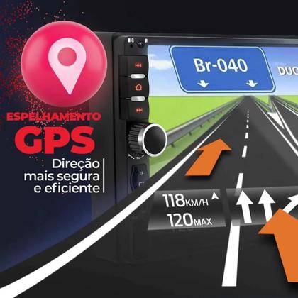 Imagem de Central Multimidia Nissan March 2014 a 2018 Mp5 Espelhamento Moldura Câmera De Ré