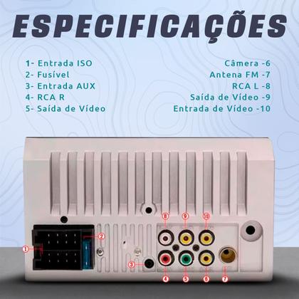 Imagem de Central Multimidia Onix Prisma Spin Cobalt Mp5 Usb Bluetooth Espelhamento Android 7 Polegadas