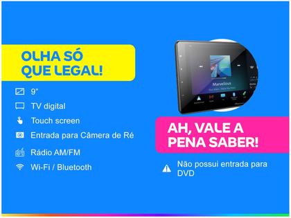 Central Multimídia Pioneer 2 DIN TV Digital - Bluetooth Wi-fi 9