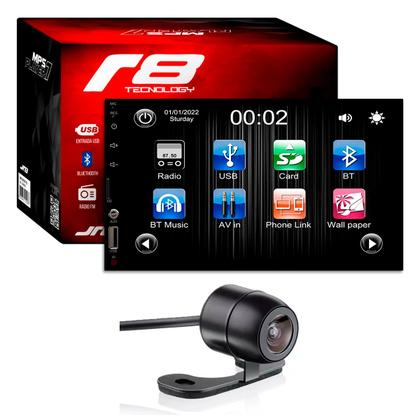 Imagem de Central Multimidia R8 Mp5 7 Polegadas Bluetooth USD SD 1080 pixel RGB com Câmera de Ré Borboleta 