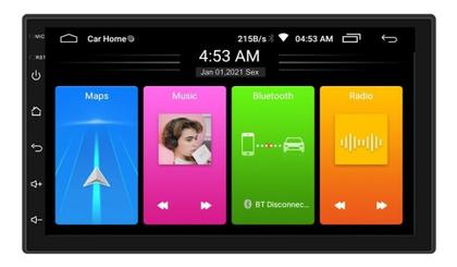 Imagem de Central Multimídia Roadstar RS808BR Plus Android 7  BT/GPS/Espelhamento/USB/FM