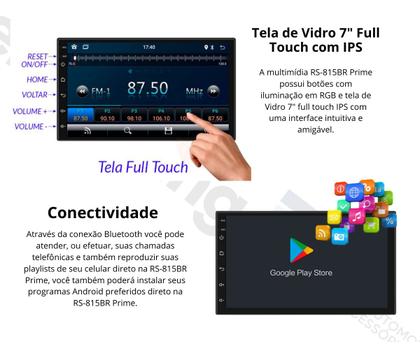Imagem de Central Multimídia Roadstar RS815BR Prime Android 7  Carplay BT/GPS/Espelhamento/USB/FM - 2GB Ram