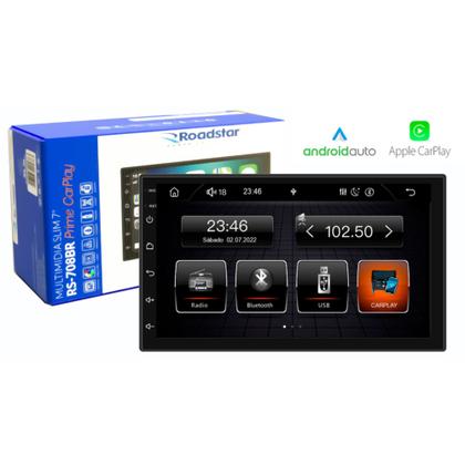 Imagem de Central Multimídia Som Automotivo MP5 Roadstar 7 Pol Touch Carplay Android Auto Rádio FM Bluetooth USB - RS708BR