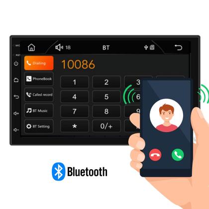 Imagem de Central Multimídia Som Automotivo MP5 Roadstar 7 Pol Touch Carplay Android Auto Rádio FM Bluetooth USB - RS708BR
