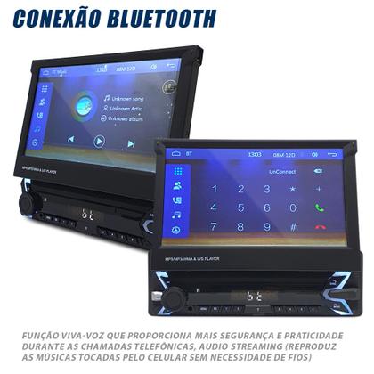 Imagem de Central Multimídia Tela Retrátil Astra 2005 2006 2007 2008 2009 2010 2011 Bluetooth Espelhamento Celular USB