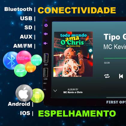 Imagem de Central Multimidia Universal 2 Din Dvd 9 Polegadas Bluetooth