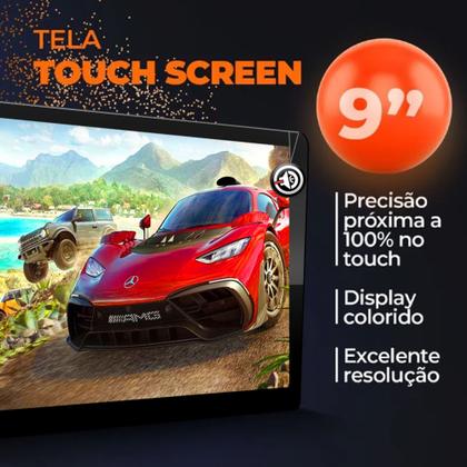 Imagem de Central Multimidia Universal 9 Polegadas 2 Din Com Carplay Android Auto Espelhamento Usb Bluetooth