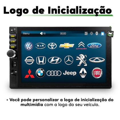 Imagem de Central Multimídia Universal Mp5 2 Din 7" Espelhamento USB Bluetooth Android Ios