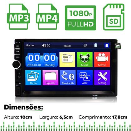 Imagem de Central Multimidia Universal Mp5 Espelha Android Ios Honda