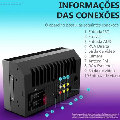 Imagem de Central Multimídia Universal Mp5 Espelhamento Android IOS