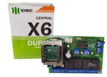 Imagem de Central Placa X6 Dupla Motor Portão Pivotante Bivolt Ipec