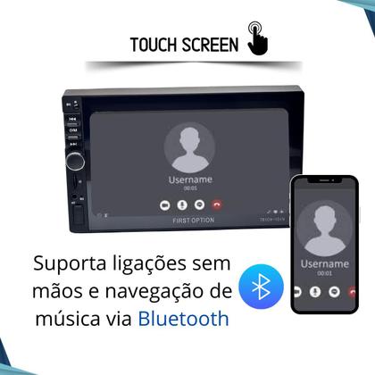 Imagem de Central Rádio Multimídia Mp5 1 Din Universal Usb E Auxiliar