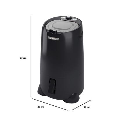 Imagem de Centrifuga De Roupas Máquina Secadora Elétrica Tanquinho 286 W 220 V 60Hz Lavanderia Wanke Preto