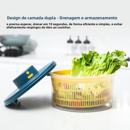 Imagem de Centrífuga Elétrica Recarregável Para Saladas, Lavadora E Desidratadora Rápida De Frutas E Vegetais