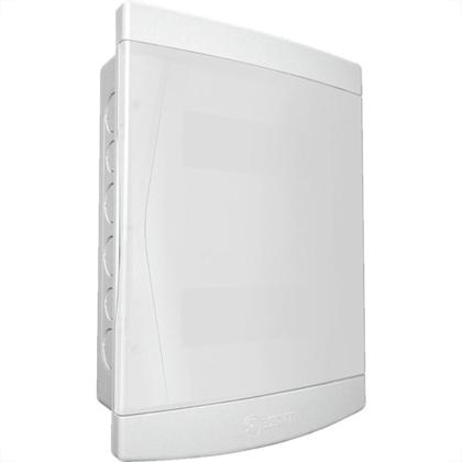 Imagem de Centrinho Tigre Pvc Embutir Para 16 Disjuntores Din Com Barramento Branco