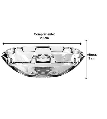 Imagem de Centro De Mesa 29cm Por 9cm Quadrado Castle Cristal Ecológico