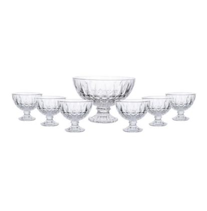 Imagem de Centro de mesa com pé bowl delicate  c/ 6 taças sobremesa