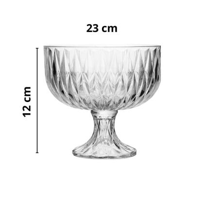 Imagem de Centro de mesa de cristal com pé Diamond 23CM X 21,5CM