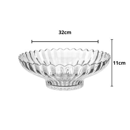 Imagem de Centro de Mesa Decorativo de Cristal Geneva 32x11cm Wolff