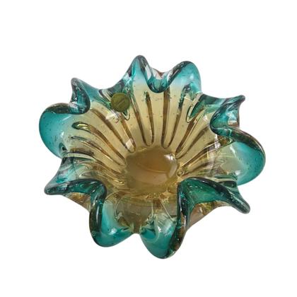 Imagem de Centro de Mesa Decorativo de Murano - Laradore Verde e Âmbar
