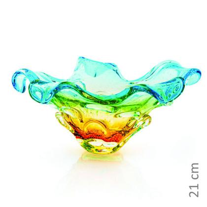 Imagem de Centro De Mesa Em Cristal Murano Azul E Âmbar - São Marcos