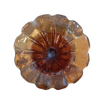 Imagem de Centro de Mesa em Murano Marrom - 32x34cm - Centro de Mesa Elegante para Decoração Sofisticada