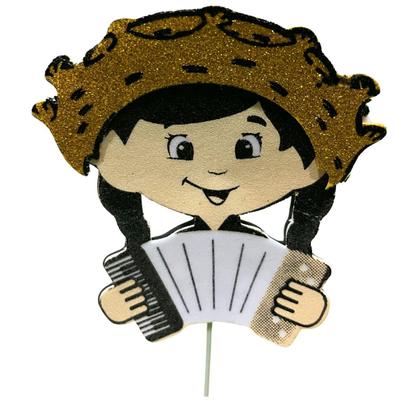 Imagem de Centro de Mesa Festa Junina Menina Caipira com Cachepot