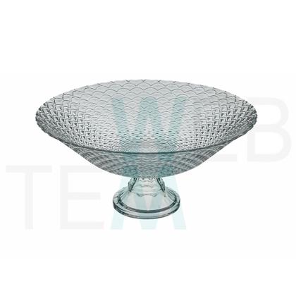 Imagem de Centro de Mesa Fruteira de Vidro com Pé Escamado Vitazza: Decoração, Organização e Mesa Posta, com Toque Elegante, Praticidade Sustentável e Estilo