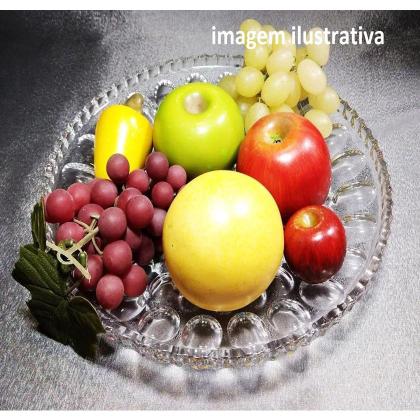 Imagem de Centro de Mesa Fruteira Versátil de Vidro Transparente Luxo