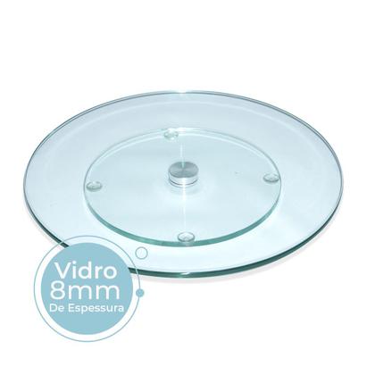 Imagem de Centro de Mesa Prato Giratório Vidro 8mm Petisqueira 35cm