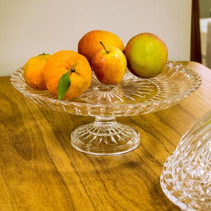 Imagem de Centro Mesa Home&Co 11x30cm Vidro Transparente Enfeite Decoração para Sala e Estante