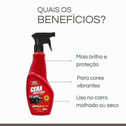 Imagem de Cera Automotiva Cristalizadora Spray Proteção Proauto 500ml