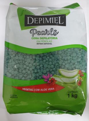 Imagem de Cera Depilatória Depimiel Pearls 1kg Vegetal Sistema Espanhol