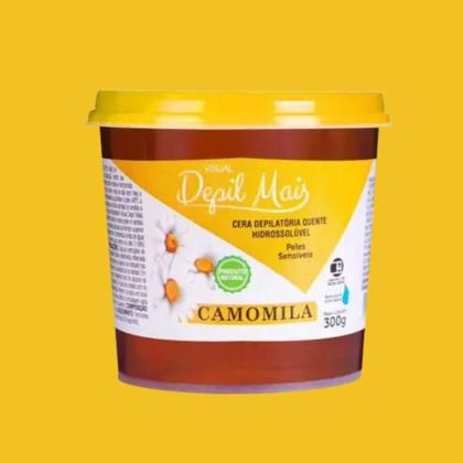 Imagem de Cera Depilatória Hidrossolúvel Depil Mais Camomila 300g