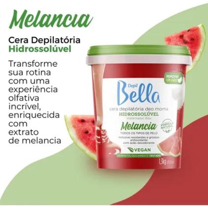 Imagem de Cera Depilatória Morna Hidrossolúvel Melancia 1,3kg