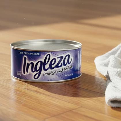 Imagem de CERA EM PASTA INGLEZA INCOLOR LATA 400gr PISOS CIMENTADOS - MÓVEIS RÚSTICOS