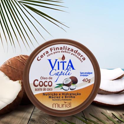 Imagem de Cera Finalizadora Óleo d Coco Nutrição Hidratação Maciez 40g