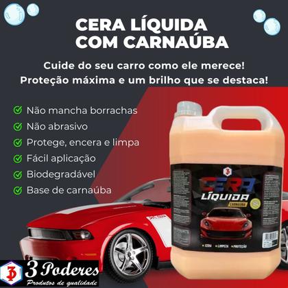 Imagem de Cera Líquida Carnaúba Proteção Automotiva 5 Litros