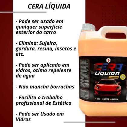 Imagem de Cera Líquida Carnaúba Proteção Automotiva 5 Litros