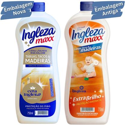 Imagem de CERA LIQUIDA INGLEZA MAXX ESPECIAL TÁBUAS, TACOS E MADEIRA 750ml