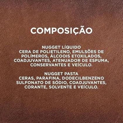 Imagem de Cera Líquida Nugget Brilho E Proteção Para Calçados Botinas Botas Sapatos Polidor Marrom 60ml